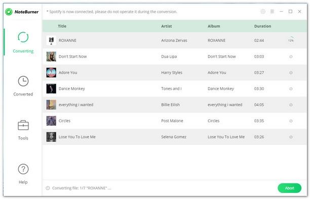 Spotify音乐格式转换NoteBurner Spotify Music Converter.